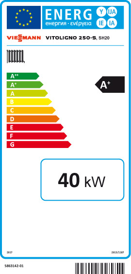 Energielabel Viessmann Vitoligno 250-S